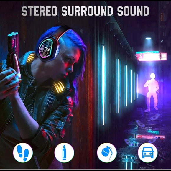 New New Sealed Gaming Headset with Mic Headset with Noise Canceling - Picture 4 of 8